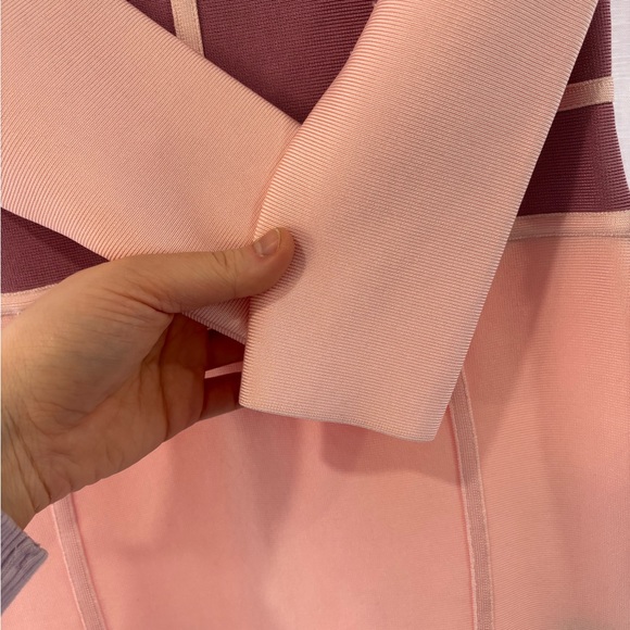 Pink Mesh Bandage long sleeve Dress - Picture 6 of 6